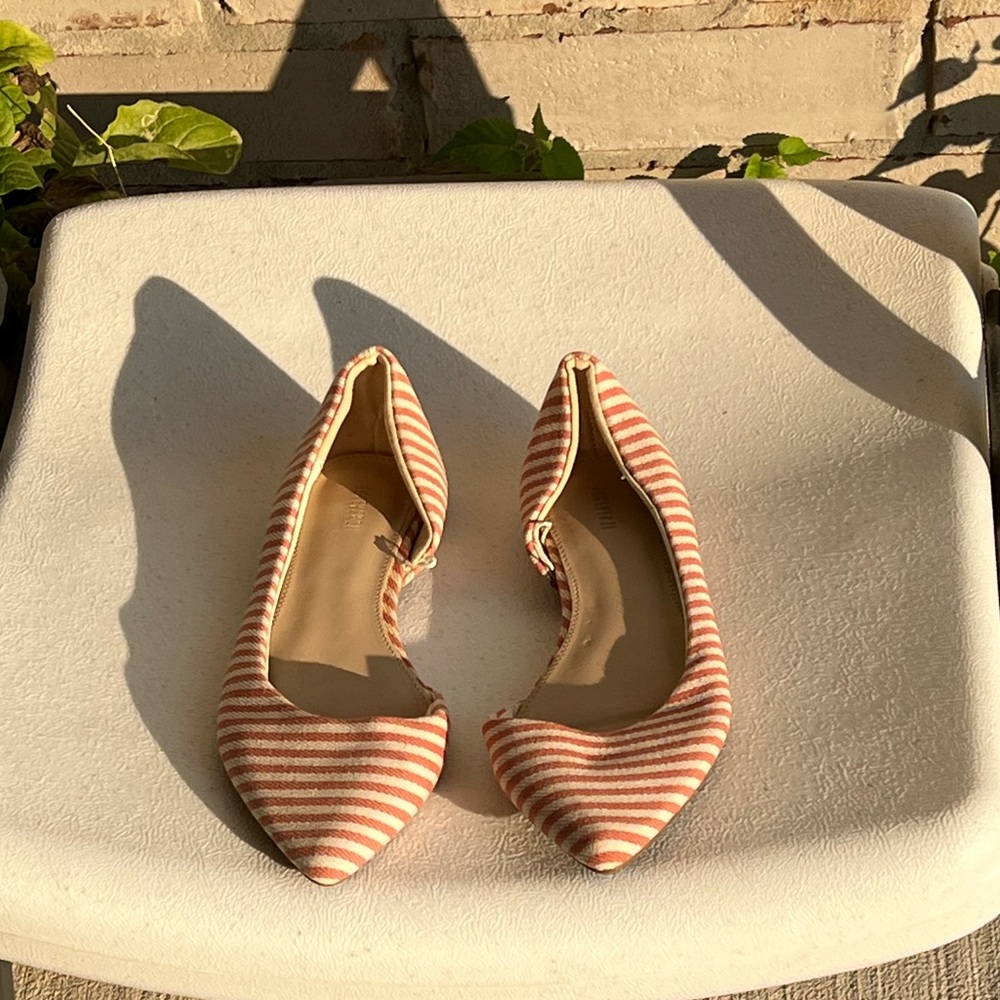 🥈 Pink Striped Forever 21 slip-on